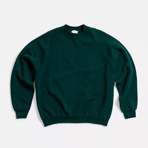 Vintage Hanes Forest Green Cotton Crewneck Sweatshirt Unisex XXL